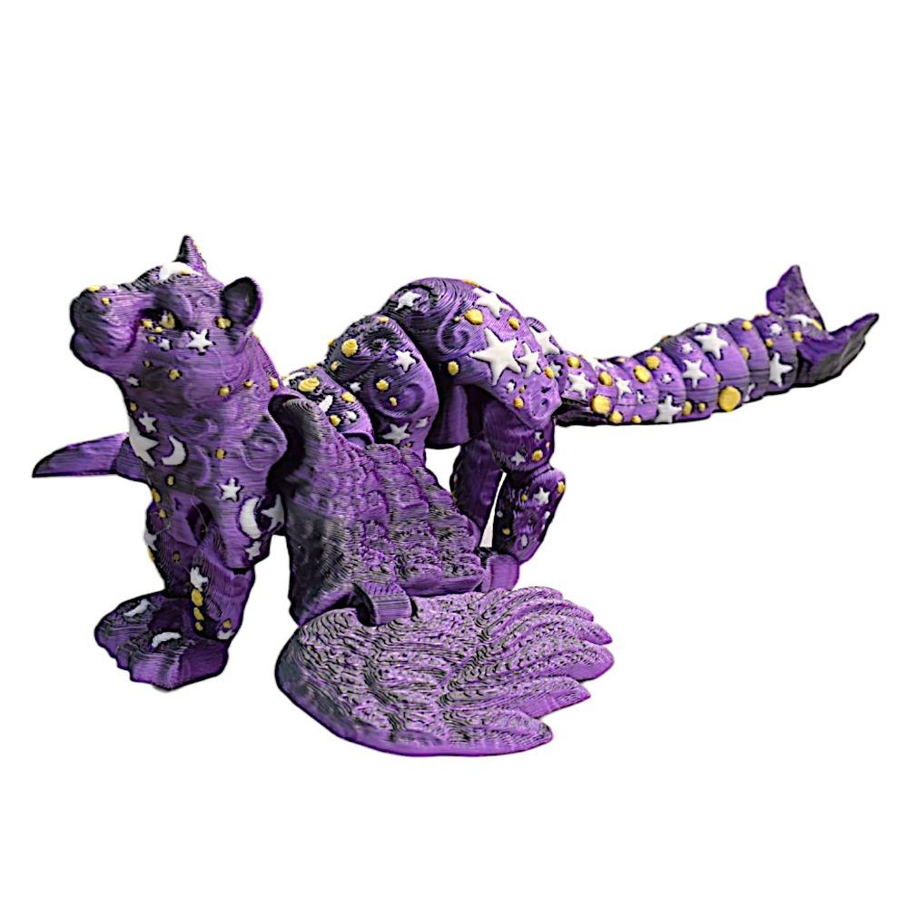 Подвижная 3D-печать Лев Симуляция Животного Креативный Лев с Крыльями Креативная Игра фиолетовый